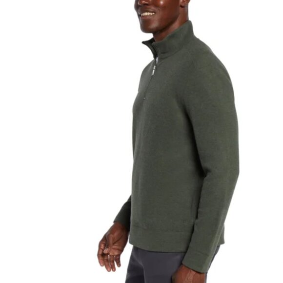 Banana Republic Men's Quarter Zip Green - Picture 2 of 8